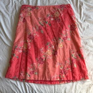 Exact change vintage Floral embroidered pink Skirt